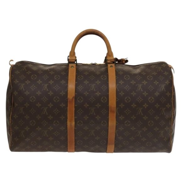 LOUIS VUITTON Monogram Keepall 55 Boston Bag M41424 LV Auth 133994 - Picture 3 of 16